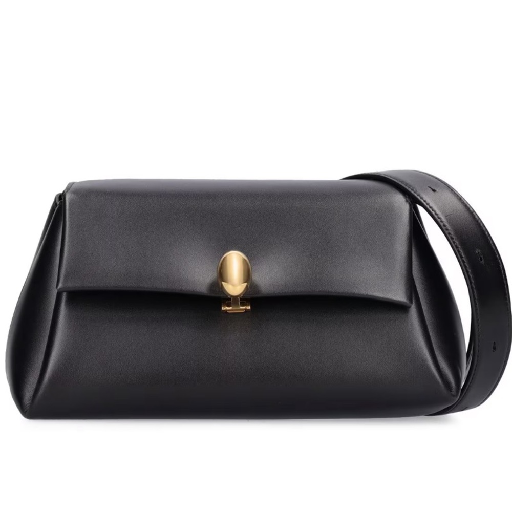 NWT Jil Sander Almond Medium Leather Shoulder Bag - Picture 1 of 16